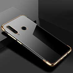 Huawei Honor 20 Lite用極薄ソフトケース シリコンケース 耐衝撃 全面保護 クリア透明 S02 ファーウェイ ゴールド