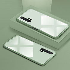 Huawei Honor 20 Pro用ハイブリットバンパーケース プラスチック 鏡面 カバー T02 ファーウェイ グリーン