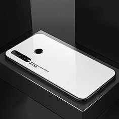 Huawei Honor 20E用ハイブリットバンパーケース プラスチック 鏡面 虹 グラデーション 勾配色 カバー H01 ファーウェイ ホワイト