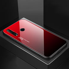 Huawei Honor 20E用ハイブリットバンパーケース プラスチック 鏡面 虹 グラデーション 勾配色 カバー H01 ファーウェイ レッド