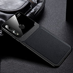Huawei Honor 20E用ケース 高級感 手触り良いレザー柄 R01 ファーウェイ ブラック