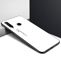 Huawei Honor 20E用ハイブリットバンパーケース プラスチック パターン 鏡面 カバー K01 ファーウェイ ホワイト
