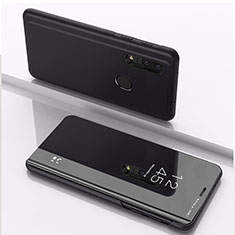 Huawei Honor 20i用手帳型 レザーケース スタンド 鏡面 カバー ファーウェイ ブラック