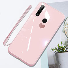 Huawei Honor 20i用ハイブリットバンパーケース プラスチック 鏡面 カバー T01 ファーウェイ ピンク