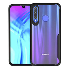 Huawei Honor 20i用ハイブリットバンパーケース クリア透明 プラスチック 鏡面 カバー H02 ファーウェイ ブラック