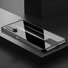 Huawei Honor 20S用ケース 高級感 手触り良い アルミメタル 製の金属製 360度 フルカバーバンパー 鏡面 カバー T07 ファーウェイ ブラック