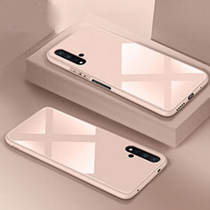 Huawei Honor 20S用ハイブリットバンパーケース プラスチック 鏡面 カバー T05 ファーウェイ ピンク