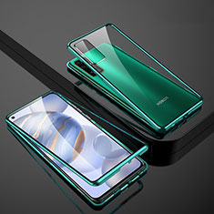 Huawei Honor 30用ケース 高級感 手触り良い アルミメタル 製の金属製 360度 フルカバーバンパー 鏡面 カバー M01 ファーウェイ グリーン