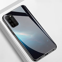 Huawei Honor 30 Lite 5G用ハイブリットバンパーケース プラスチック 鏡面 カバー T01 ファーウェイ ブラック