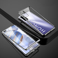 Huawei Honor 30 Pro用ケース 高級感 手触り良い アルミメタル 製の金属製 360度 フルカバーバンパー 鏡面 カバー M02 ファーウェイ シルバー