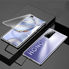 Huawei Honor 30 Pro+ Plus用ケース 高級感 手触り良い アルミメタル 製の金属製 360度 フルカバーバンパー 鏡面 カバー M01 ファーウェイ シルバー