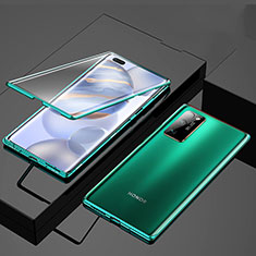 Huawei Honor 30 Pro+ Plus用ケース 高級感 手触り良い アルミメタル 製の金属製 360度 フルカバーバンパー 鏡面 カバー M01 ファーウェイ グリーン