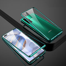 Huawei Honor 30 Pro+ Plus用ケース 高級感 手触り良い アルミメタル 製の金属製 360度 フルカバーバンパー 鏡面 カバー M02 ファーウェイ グリーン