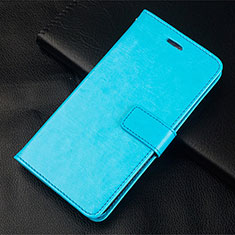 Huawei Honor 30S用手帳型 レザーケース スタンド カバー L20 ファーウェイ ブルー