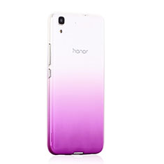 Huawei Honor 4A用極薄ソフトケース グラデーション 勾配色 クリア透明 ファーウェイ パープル