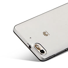 Huawei Honor 4C用極薄ソフトケース シリコンケース 耐衝撃 全面保護 クリア透明 ファーウェイ グレー