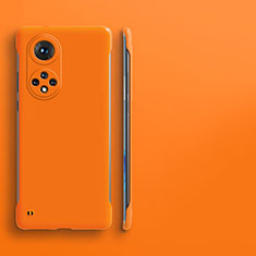 Huawei Honor 50 5G用ハードケース プラスチック 質感もマット フレームレス カバー ファーウェイ オレンジ