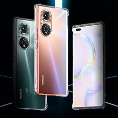 Huawei Honor 50 Pro 5G用極薄ソフトケース シリコンケース 耐衝撃 全面保護 クリア透明 T09 ファーウェイ クリア