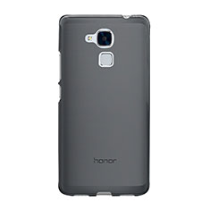 Huawei Honor 5C用極薄ソフトケース シリコンケース 耐衝撃 全面保護 クリア透明 ファーウェイ グレー