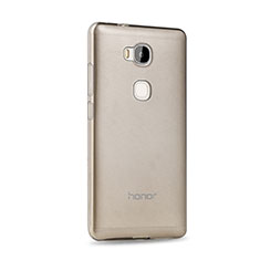 Huawei Honor 5X用極薄ソフトケース シリコンケース 耐衝撃 全面保護 クリア透明 ファーウェイ グレー