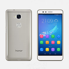 Huawei Honor 5X用極薄ソフトケース シリコンケース 耐衝撃 全面保護 クリア透明 カバー ファーウェイ グレー