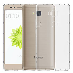 Huawei Honor 5X用極薄ソフトケース シリコンケース 耐衝撃 全面保護 クリア透明 T02 ファーウェイ クリア