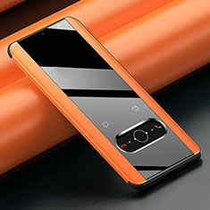 Huawei Honor 60 5G用手帳型 レザーケース スタンド カバー ファーウェイ オレンジ