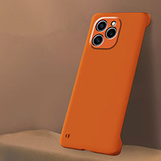 Huawei Honor 60 SE 5G用ハードケース プラスチック 質感もマット フレームレス カバー ファーウェイ オレンジ