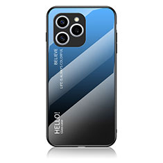 Huawei Honor 60 SE 5G用ハイブリットバンパーケース プラスチック 鏡面 虹 グラデーション 勾配色 カバー LS1 ファーウェイ ネイビー