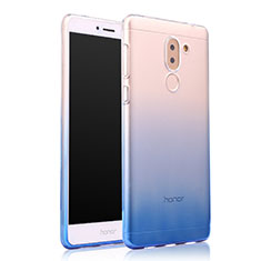 Huawei Honor 6X用極薄ソフトケース グラデーション 勾配色 クリア透明 ファーウェイ ネイビー