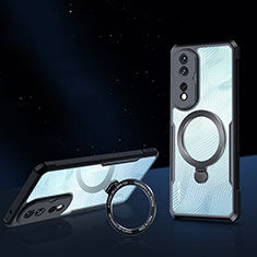 Huawei Honor 80 Pro 5G用極薄ソフトケース シリコンケース 耐衝撃 全面保護 クリア透明 カバー Mag-Safe 磁気 Magnetic P01 ファーウェイ ブラック