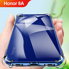 Huawei Honor 8A用極薄ソフトケース シリコンケース 耐衝撃 全面保護 クリア透明 カバー ファーウェイ クリア