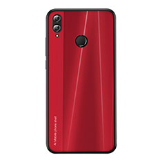 Huawei Honor 8X用シリコンケース ソフトタッチラバー ライン カバー ファーウェイ レッド