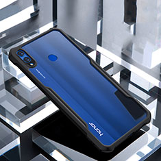 Huawei Honor 8X用ハイブリットバンパーケース クリア透明 プラスチック 鏡面 カバー ファーウェイ ブラック