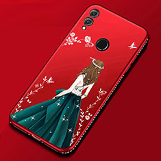 Huawei Honor 8X用シリコンケース ソフトタッチラバー バタフライ ドレスガール ドレス少女 カバー ファーウェイ マルチカラー