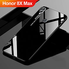 Huawei Honor 8X Max用ハイブリットバンパーケース プラスチック 鏡面 虹 グラデーション 勾配色 カバー ファーウェイ ブラック