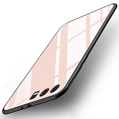 Huawei Honor 9用ハイブリットバンパーケース プラスチック 鏡面 カバー ファーウェイ ローズゴールド