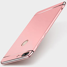 Huawei Honor 9 Lite用ケース 高級感 手触り良い メタル兼プラスチック バンパー ファーウェイ ピンク