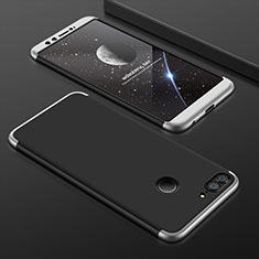 Huawei Honor 9 Lite用ハードケース プラスチック 質感もマット 前面と背面 360度 フルカバー ファーウェイ シルバー・ブラック