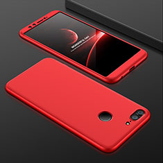 Huawei Honor 9 Lite用ハードケース プラスチック 質感もマット 前面と背面 360度 フルカバー ファーウェイ レッド
