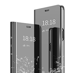 Huawei Honor 9 Lite用手帳型 レザーケース スタンド 鏡面 カバー ファーウェイ ブラック