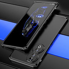 Huawei Honor 90 5G用360度 フルカバー ケース 高級感 手触り良い アルミメタル 製の金属製 ファーウェイ ブラック