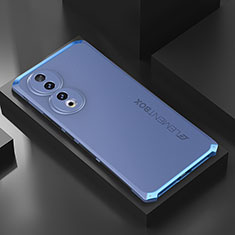 Huawei Honor 90 5G用360度 フルカバー ケース 高級感 手触り良い アルミメタル 製の金属製 P01 ファーウェイ ネイビー