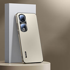 Huawei Honor 90 Pro 5G用ケース 高級感 手触り良い アルミメタル 製の金属製 兼シリコン カバー ファーウェイ ゴールド
