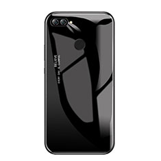 Huawei Honor 9i用ハイブリットバンパーケース プラスチック 鏡面 虹 グラデーション 勾配色 カバー ファーウェイ ブラック