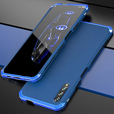 Huawei Honor 9X Pro用ケース 高級感 手触り良い アルミメタル 製の金属製 カバー ファーウェイ ネイビー
