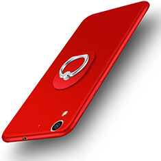 Huawei Honor Holly 3用ハードケース プラスチック 質感もマット アンド指輪 ファーウェイ レッド