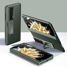 Huawei Honor Magic V2 5G用ハードケース プラスチック 質感もマット 前面と背面 360度 フルカバー GK4 ファーウェイ グリーン