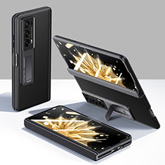 Huawei Honor Magic V2 5G用ハードケース プラスチック 質感もマット 前面と背面 360度 フルカバー GK4 ファーウェイ ブラック