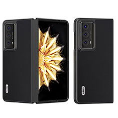 Huawei Honor Magic V2 5G用ハイブリットバンパーケース 高級感 手触り良いレザー柄 兼プラスチック BH4 ファーウェイ ブラック
